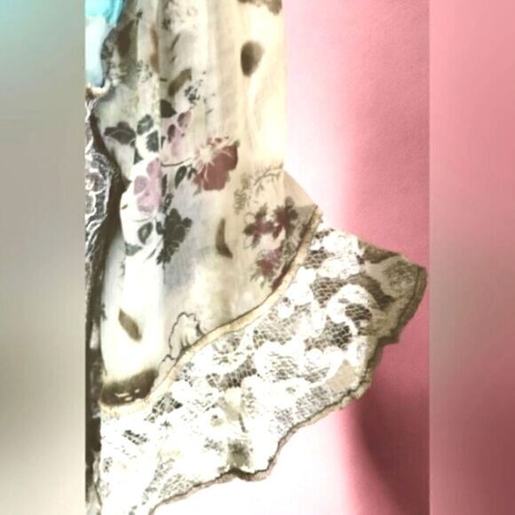 SUSAN GRAVER ESSENTIALS VELVET TOP Women's &  VINTAGE silky/Chiffon/Lace JACKET - Picture 6 of 15